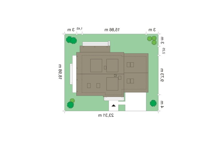 Projekt domu wielorodzinnego Bryza 4 (501) - Usytuowanie - wersja lustrzana