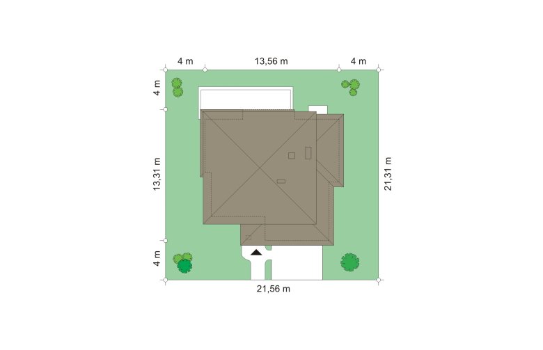 Projekt domu szkieletowego Szmaragd 4 (497) - Usytuowanie