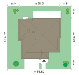 Usytuowanie budynku Szmaragd 4 (497) w wersji lustrzanej