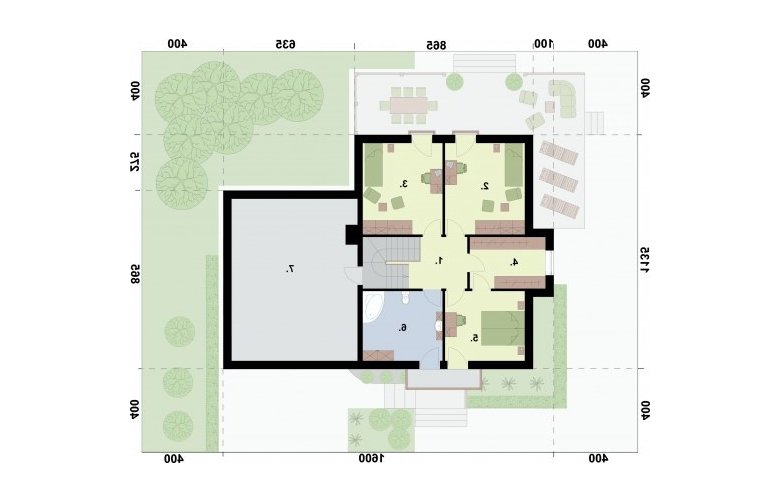 Projekt domu z poddaszem HALIFAX - rzut poddasza