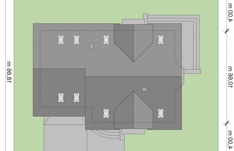 Projekt domu wielorodzinnego Alfeusz 2 PS - Usytuowanie - wersja lustrzana