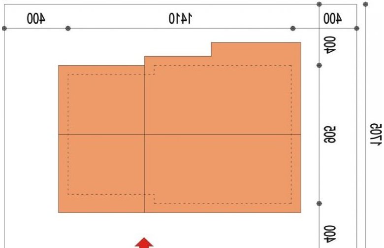 Projekt domu wielorodzinnego Tomcio 2G - Usytuowanie - wersja lustrzana