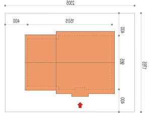 Usytuowanie budynku Koralgol II N 2G w wersji lustrzanej