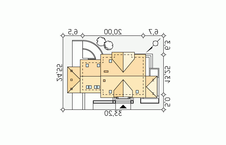 Projekt domu wielorodzinnego Avant - Usytuowanie - wersja lustrzana