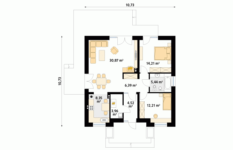 Projekt domu tradycyjnego Elka 2 - 