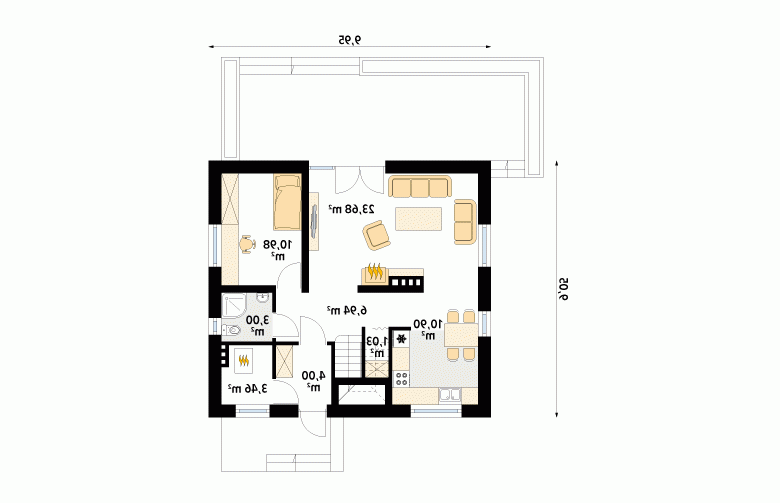 Projekt domu tradycyjnego Kulczyk 2 - 