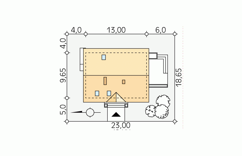 Projekt domu tradycyjnego Orzech - Usytuowanie