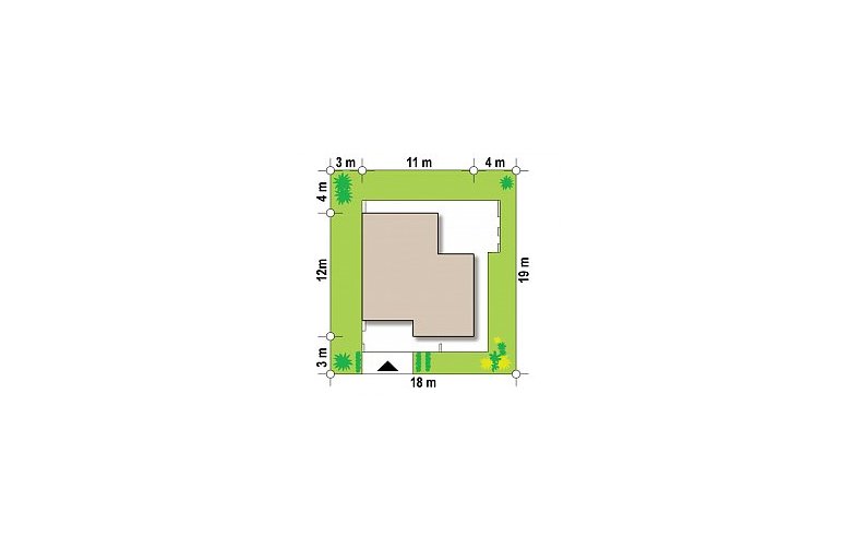 Projekt domu parterowego Zx57 - Usytuowanie