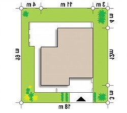 Usytuowanie budynku Zx57 w wersji lustrzanej