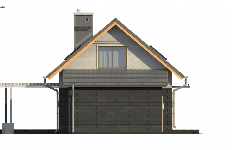 Projekt domu z poddaszem Z227 - elewacja 1