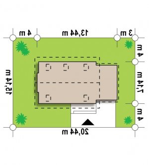 Usytuowanie budynku Z227 w wersji lustrzanej