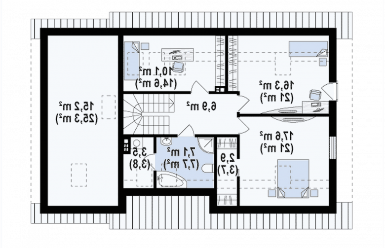 Projekt domu z poddaszem Z318 - 