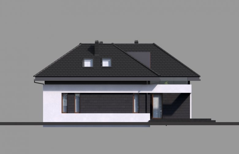 Projekt domu tradycyjnego HomeKoncept 13 ENERGO - elewacja 1