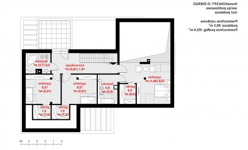 Rzut projektu HomeKoncept 13 ENERGO - wersja lustrzana