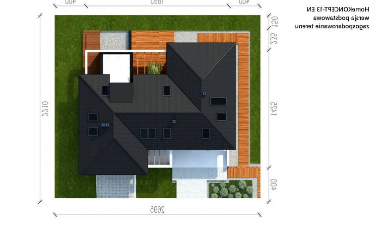 Projekt domu tradycyjnego HomeKoncept 13 ENERGO - Usytuowanie - wersja lustrzana