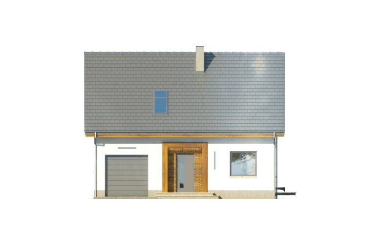 Projekt domu jednorodzinnego ISKRA 2 - elewacja 4