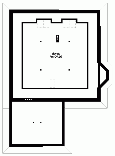 Rzut projektu Adela - wersja lustrzana