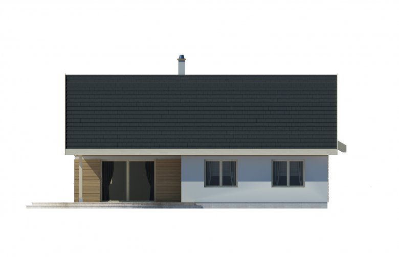 Projekt domu dwurodzinnego Marcel z garażem - elewacja 3