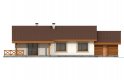 Projekt domu parterowego Anulka z garażem w technologi drewnianej - elewacja 2