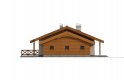 Projekt domu parterowego Anulka z garażem w technologi drewnianej - elewacja 3