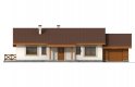 Projekt domu parterowego Anulka z garażem w technologi drewnianej - elewacja 1