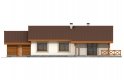 Projekt domu parterowego Anulka z garażem w technologi drewnianej - elewacja 2
