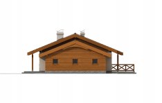Elewacja projektu Anulka z garażem w technologi drewnianej - 3 - wersja lustrzana