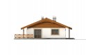 Projekt domu parterowego Anulka z garażem w technologi drewnianej - elewacja 4