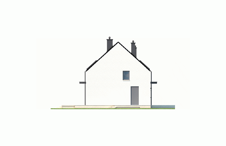 Projekt domu wielorodzinnego E1 II ECONOMIC (wersja A) - elewacja 2