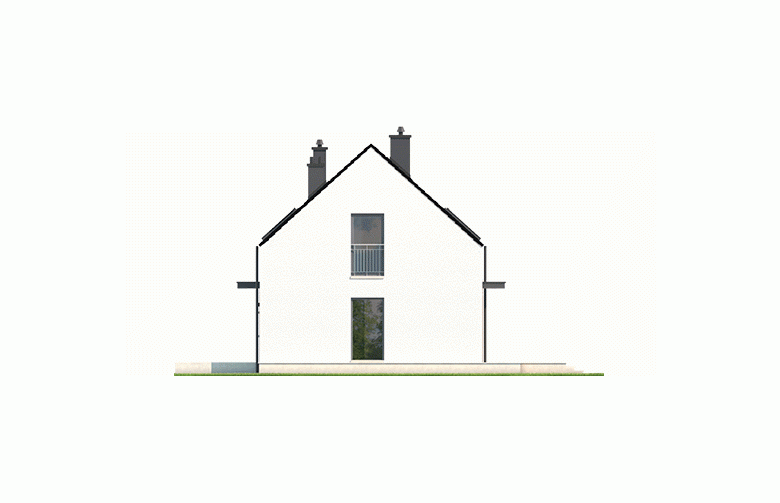 Projekt domu wielorodzinnego E1 II ECONOMIC (wersja A) - elewacja 4