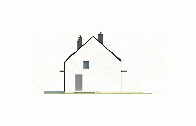 Projekt domu wielorodzinnego E1 II ECONOMIC (wersja A) - elewacja 2