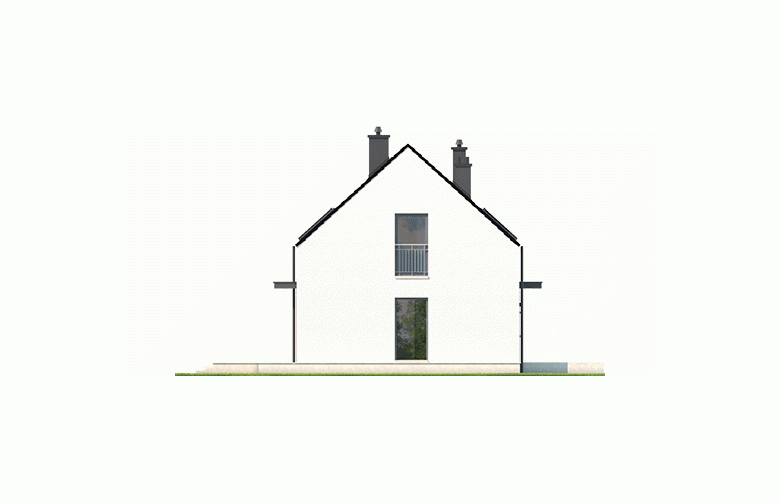 Projekt domu wielorodzinnego E1 II ECONOMIC (wersja A) - elewacja 4