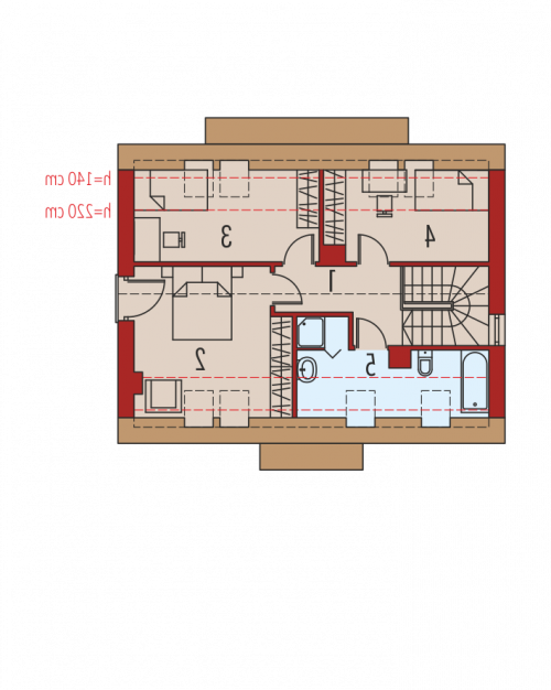 PODDASZE E1 II ECONOMIC (wersja A) - wersja lustrzana