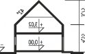 Projekt domu wielorodzinnego E1 II ECONOMIC (wersja A) - przekrój 1