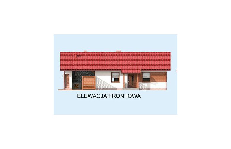 Projekt domu parterowego RIWIERA - elewacja 1