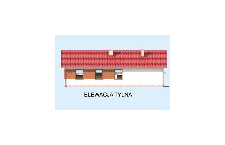 Projekt domu parterowego RIWIERA - elewacja 3