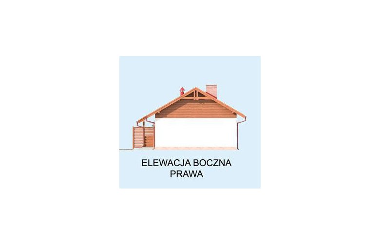 Projekt domu parterowego RIWIERA - elewacja 4