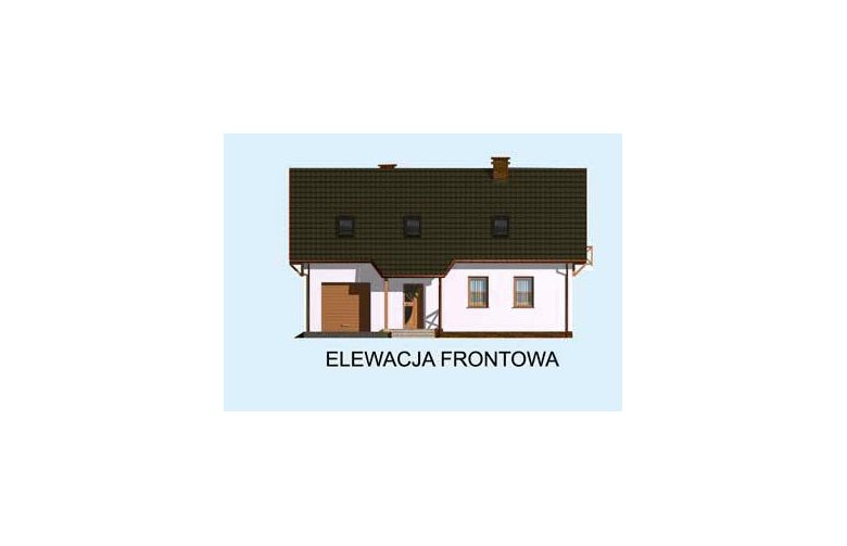 Projekt domu jednorodzinnego LAMIA szkielet drewniany - elewacja 1