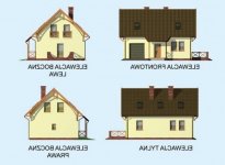 Elewacja projektu KATANIA szkielet drewniany - 1 - wersja lustrzana