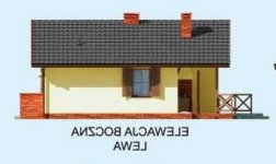 Elewacja projektu AURORA szkielet drewniany, dom letniskowy - 2 - wersja lustrzana