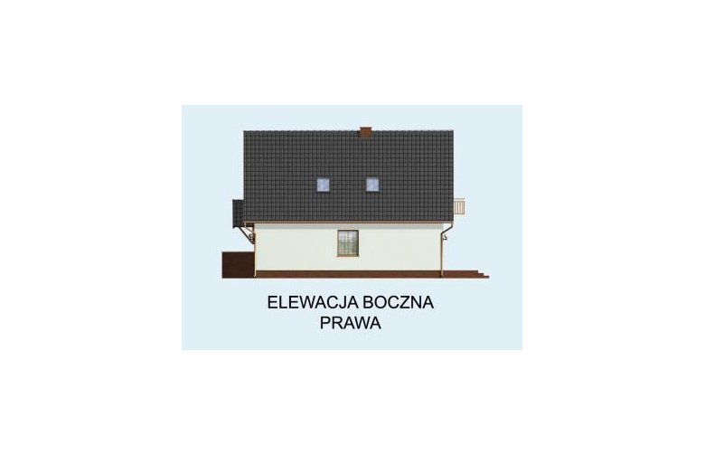 Projekt domu jednorodzinnego ACAPULCO szkielet drewniany - elewacja 4