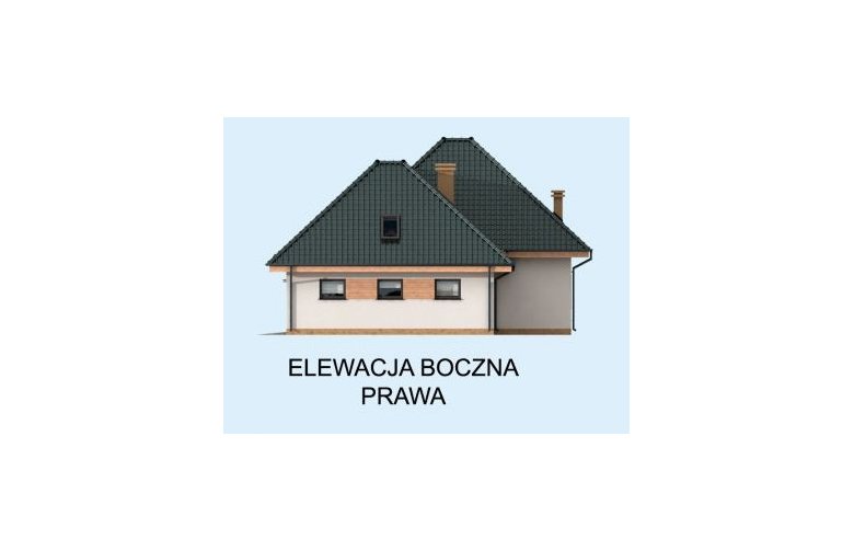 Projekt domu z poddaszem VITORIA projekt domu mieszkalnego - elewacja 4