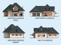 Elewacja projektu VITORIA projekt domu mieszkalnego - 1 - wersja lustrzana