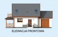 Elewacja projektu ORLEAN 5 dom letniskowy z poddaszem - 1