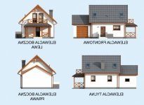 Elewacja projektu ORLEAN 5 dom letniskowy z poddaszem - 1 - wersja lustrzana