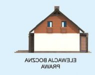 Elewacja projektu AVALON szkielet drewniany, dom mieszkalny jednorodzinny z poddaszem użytkowym - 4 - wersja lustrzana