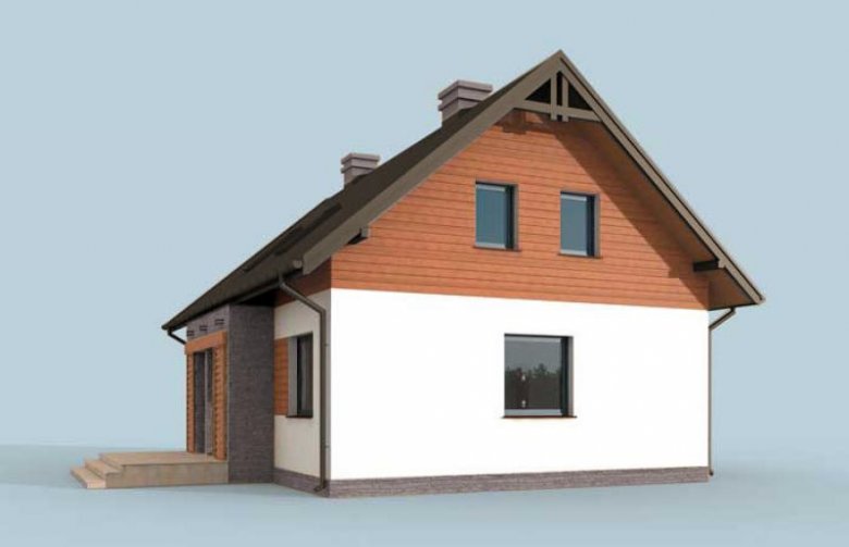 Projekt domu z poddaszem AVALON szkielet drewniany, dom mieszkalny jednorodzinny z poddaszem użytkowym