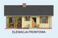 Elewacja projektu AROSA szkielet drewniany, dom letniskowy - 1