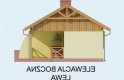 Projekt domu letniskowego AROSA szkielet drewniany, dom letniskowy - elewacja 2