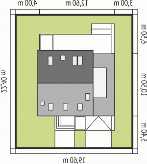 Usytuowanie budynku E14 G1 ECONOMIC w wersji lustrzanej